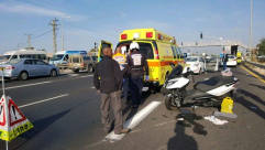 مصرع سائق دراجة نارية بحادث طرق قرب مطار اللد 